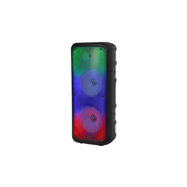 LY-2810 dual 8″ portable bluetooth party speaker with flame light