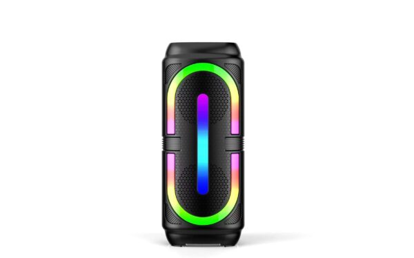 LY-4404 dual 4″ portable bluetooth party speaker with flame light