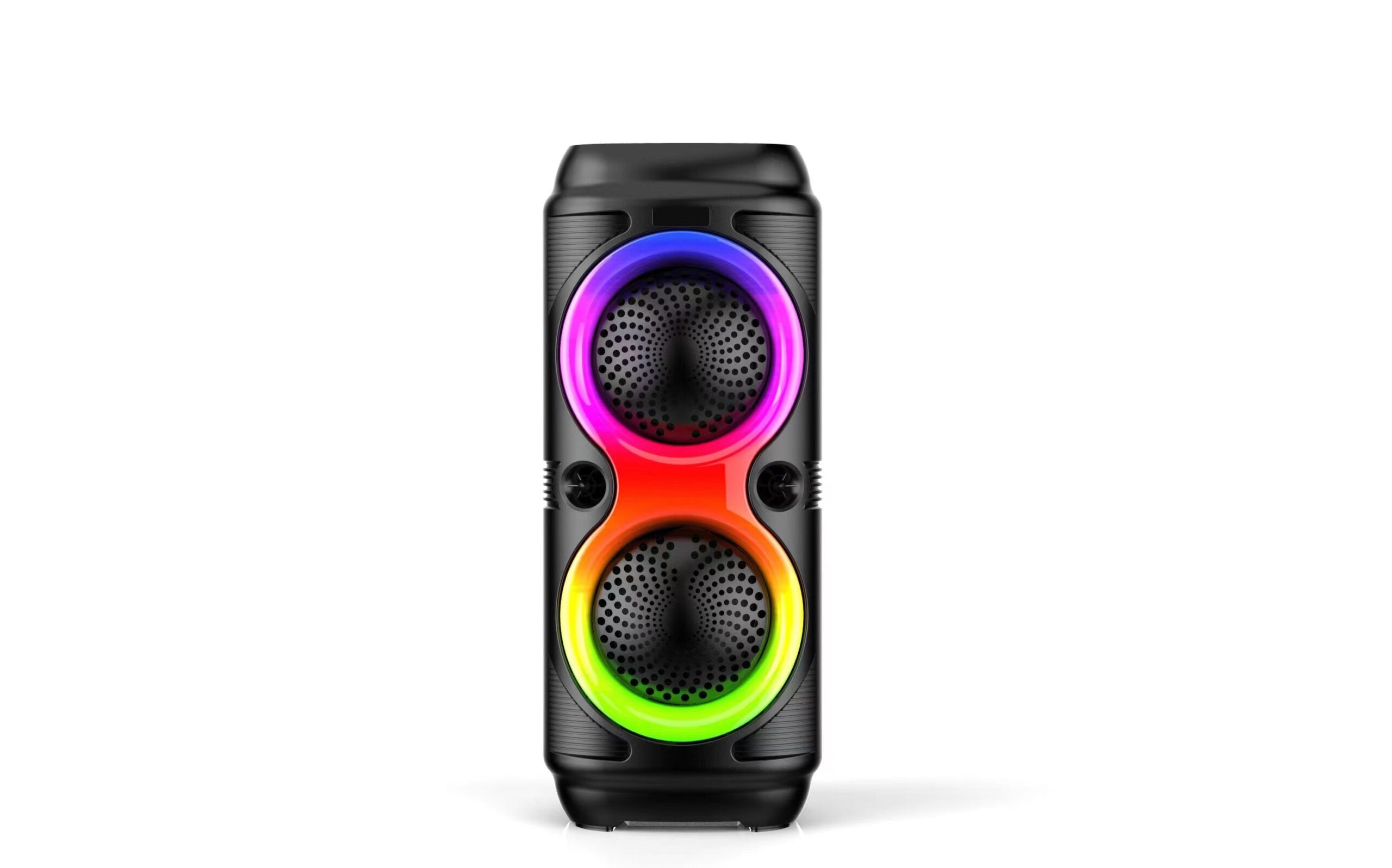 LY-4405 dual 4″ portable bluetooth party speaker with flame light - Image 2
